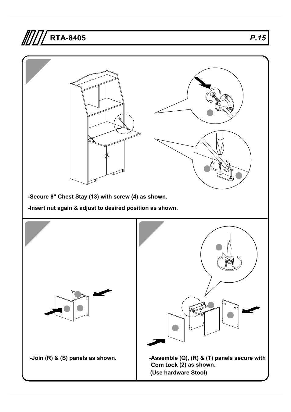 RTA Products RTA-8405 User Manual | Page 15 / 17