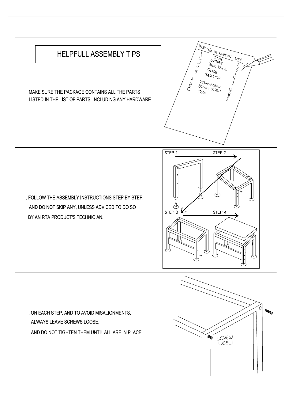 RTA Products RTA-8405 User Manual | Page 4 / 17