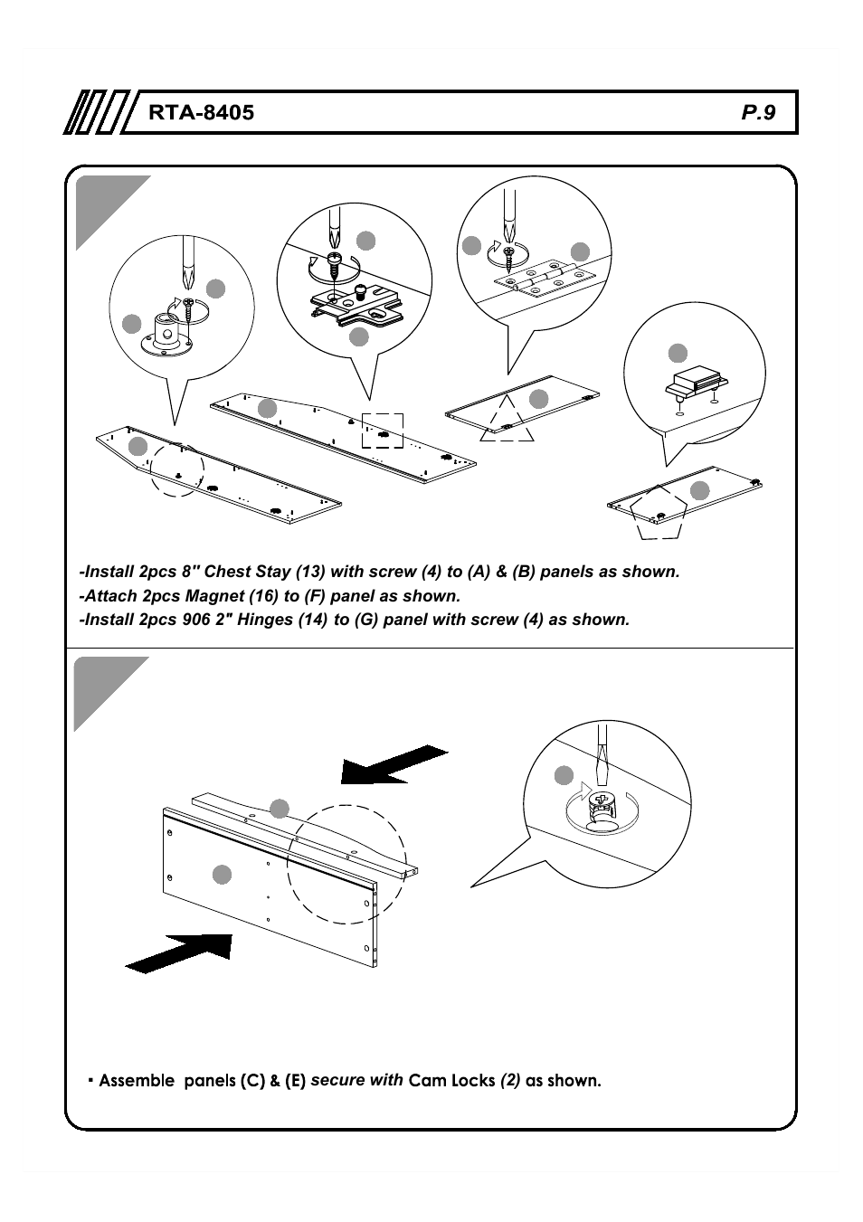 RTA Products RTA-8405 User Manual | Page 9 / 17