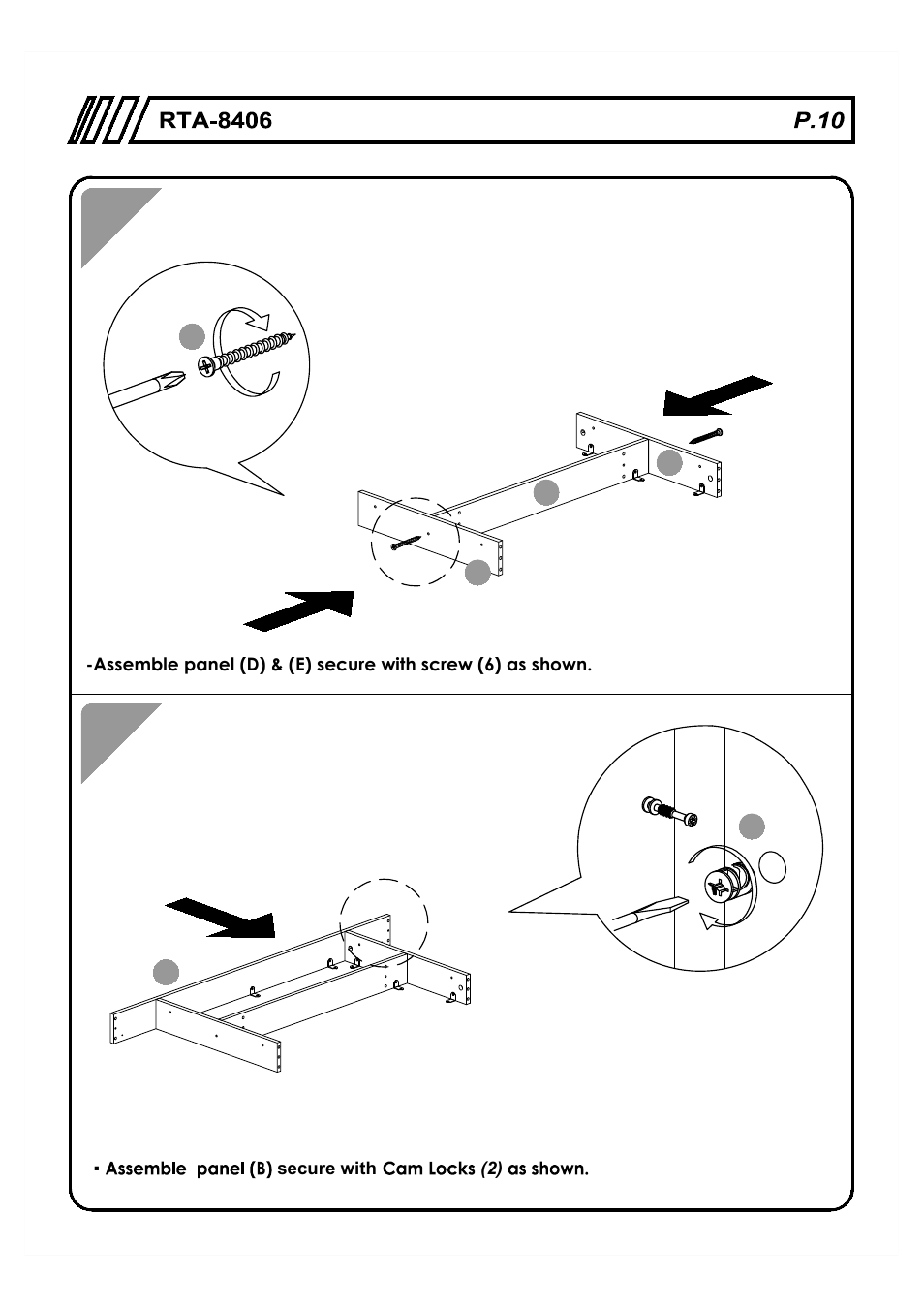 RTA Products RTA-8406 User Manual | Page 10 / 16