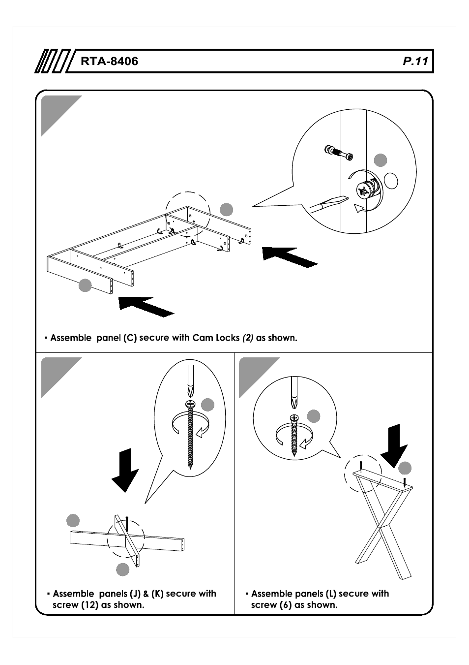 RTA Products RTA-8406 User Manual | Page 11 / 16