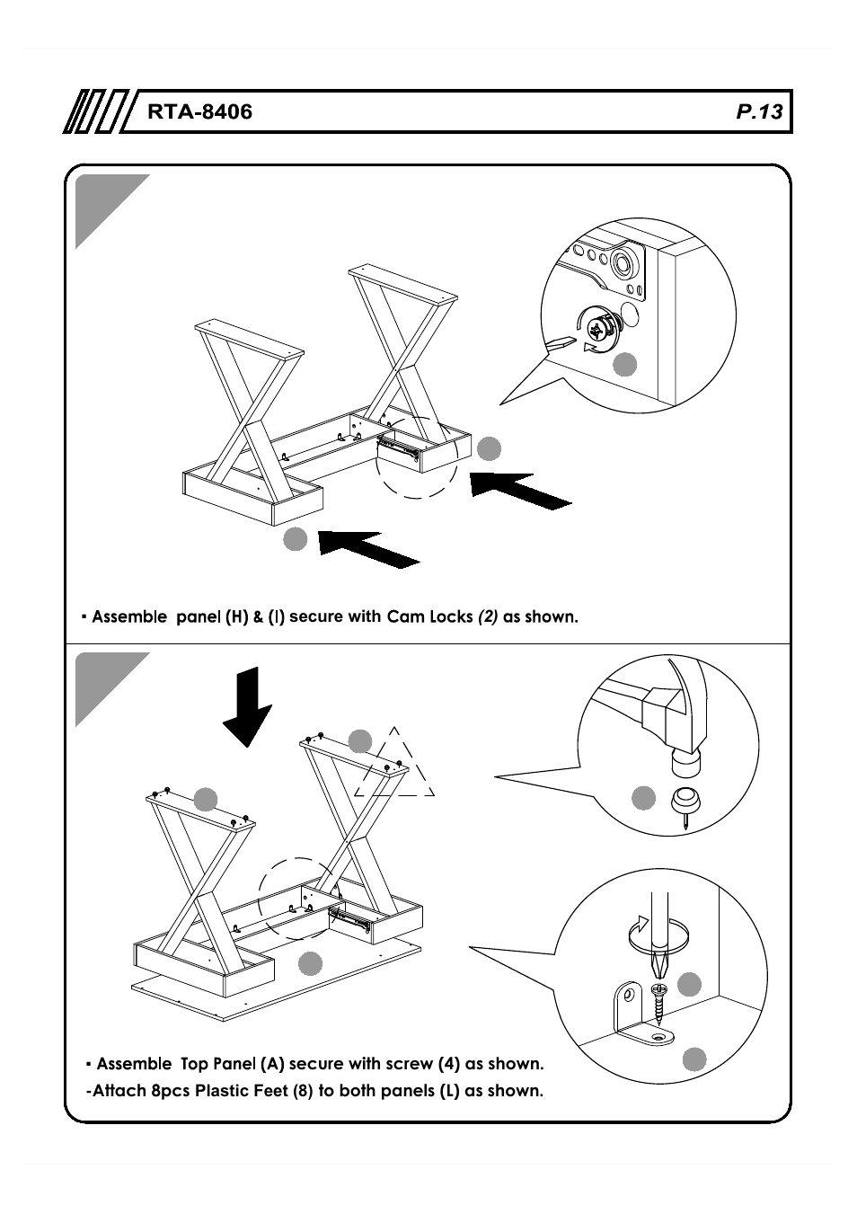 RTA Products RTA-8406 User Manual | Page 13 / 16