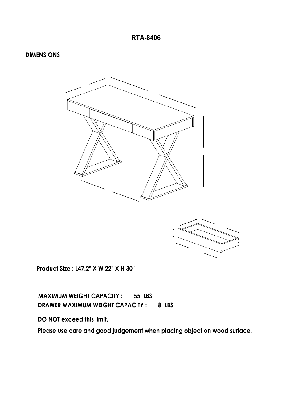 RTA Products RTA-8406 User Manual | Page 3 / 16