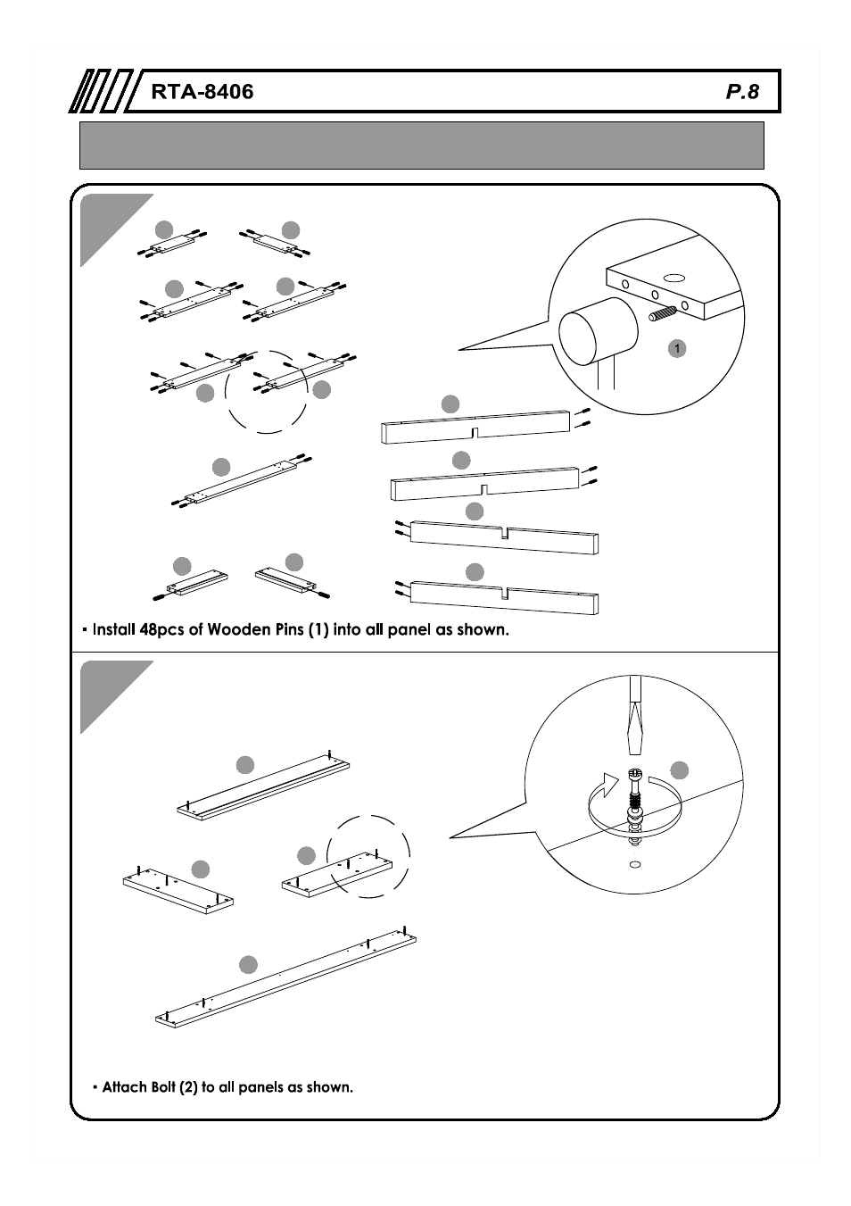 RTA Products RTA-8406 User Manual | Page 8 / 16