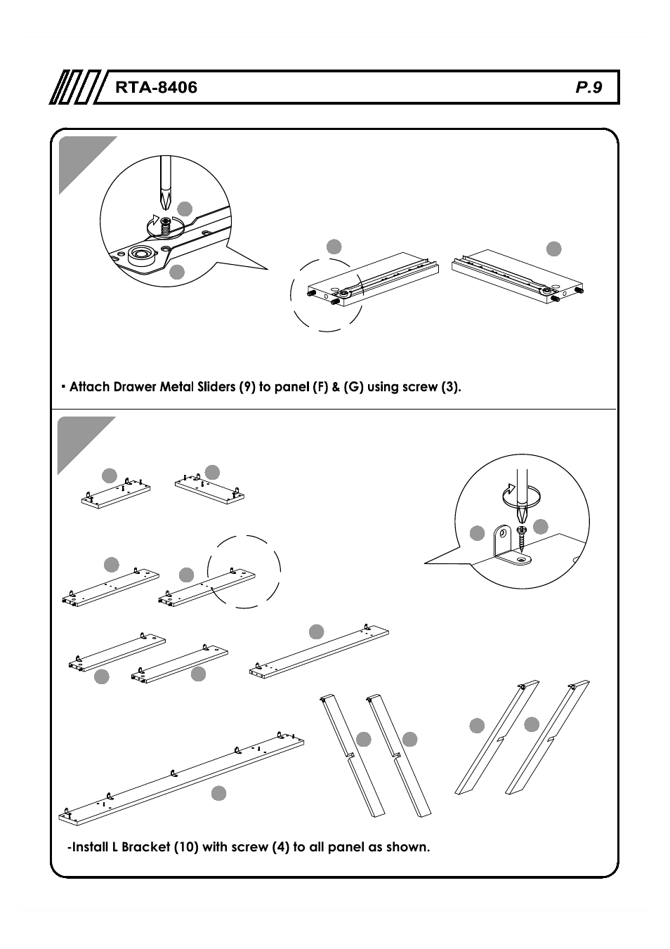 RTA Products RTA-8406 User Manual | Page 9 / 16
