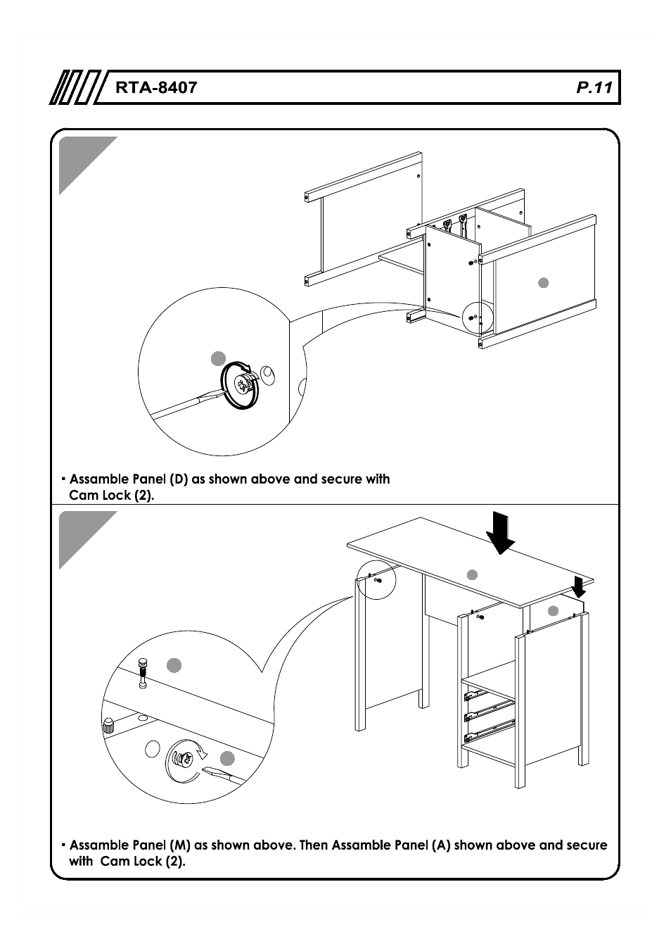 RTA Products RTA-8407 User Manual | Page 11 / 15