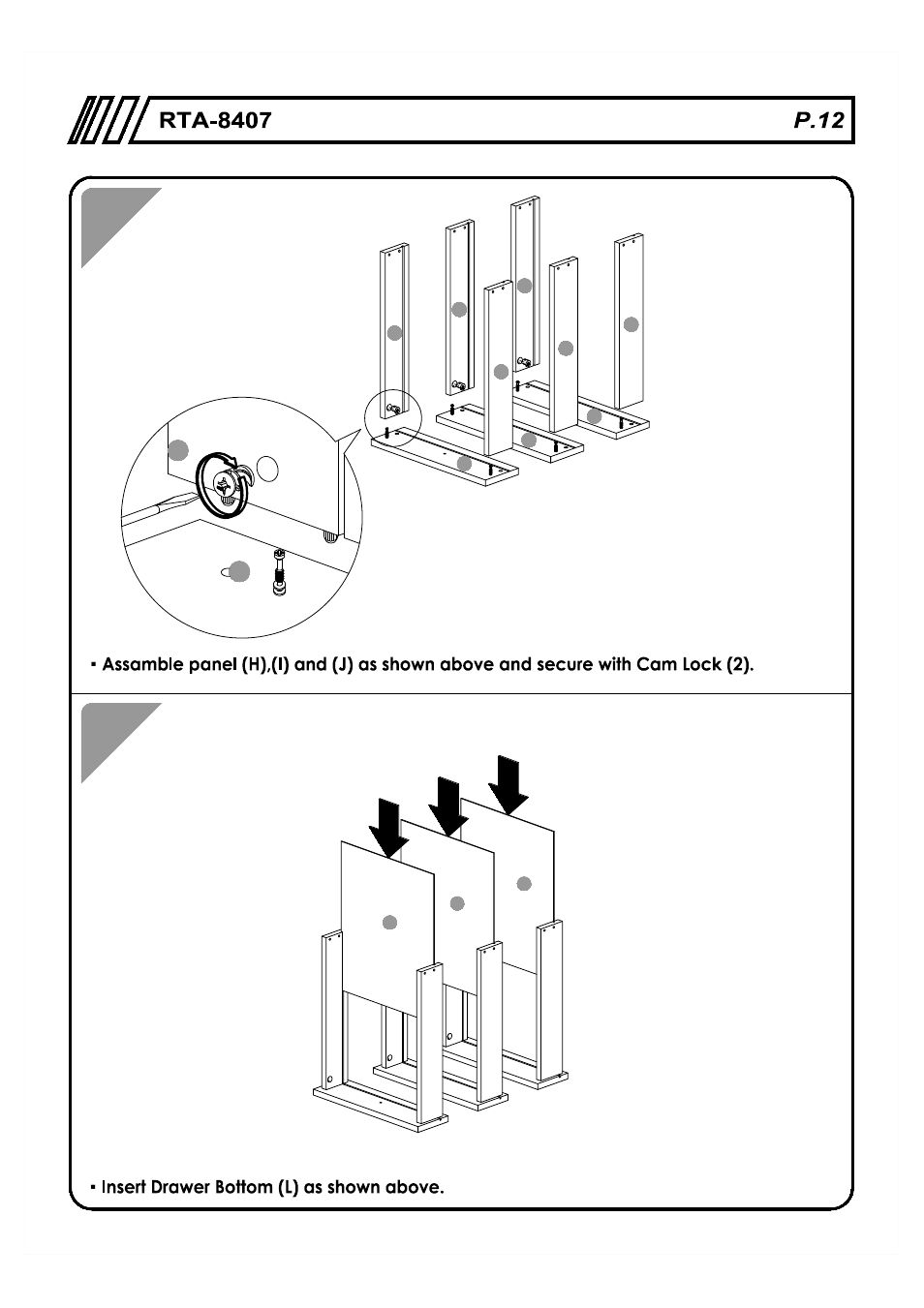 RTA Products RTA-8407 User Manual | Page 12 / 15