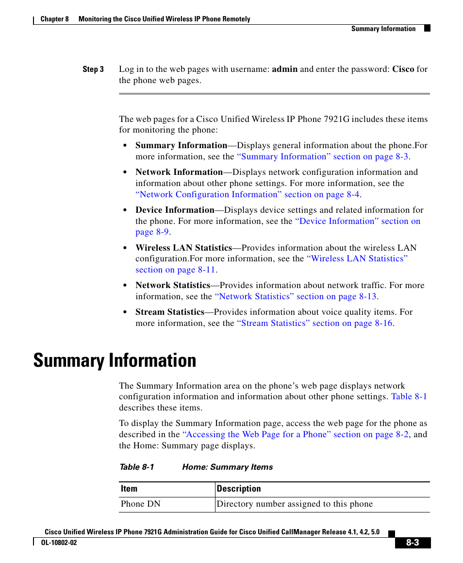 Summary information | Cisco OL-10802-02 User Manual | Page 3 / 20