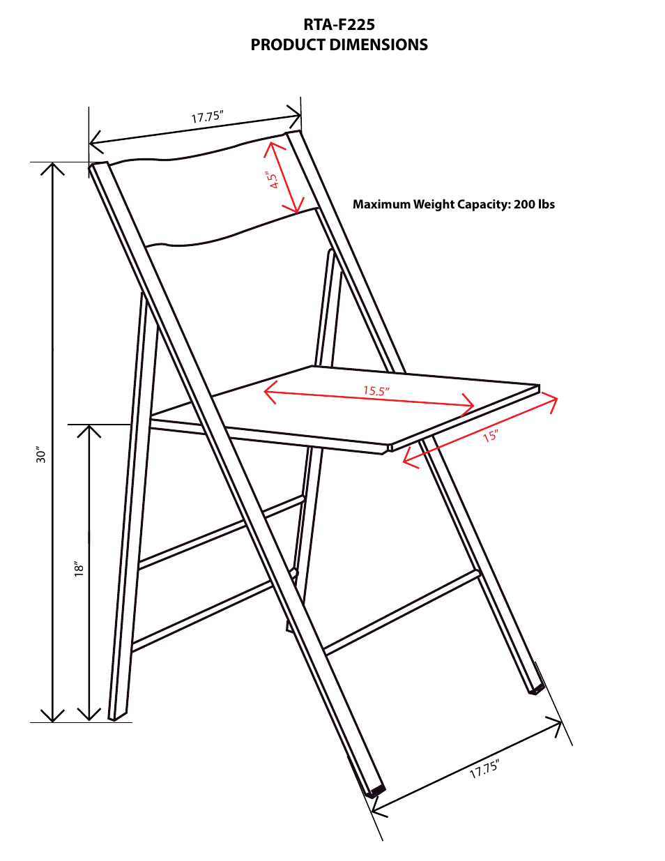 RTA Products RTA-F225 User Manual | 2 pages