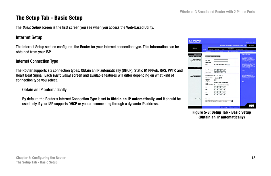 The setup tab - basic setup | Cisco WIRELESS-G WRT54GP2 User Manual | Page 23 / 112