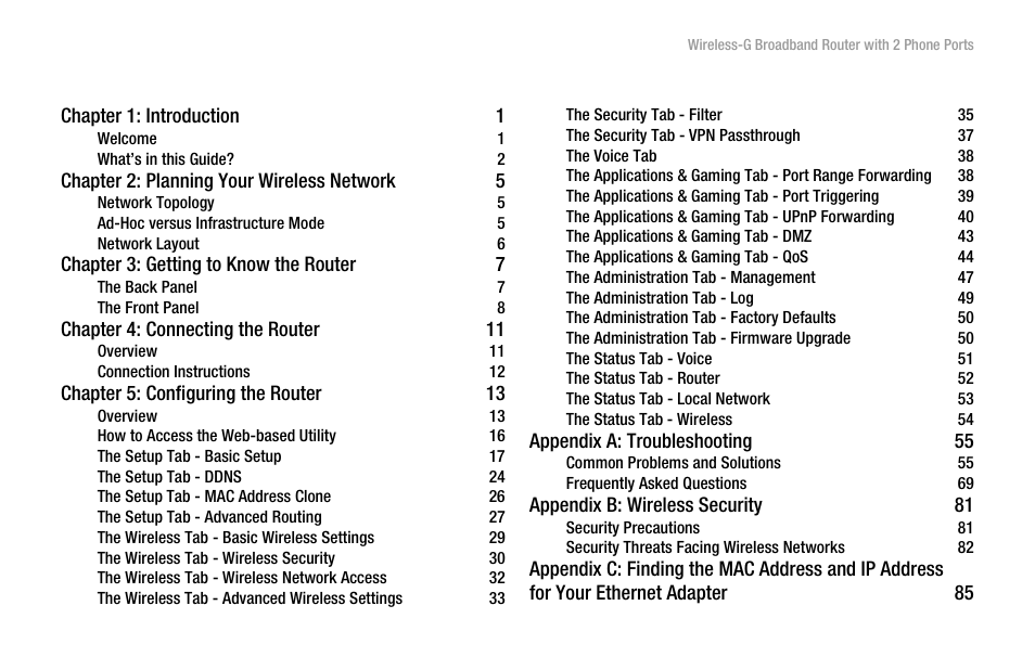 Cisco WIRELESS-G WRT54GP2 User Manual | Page 3 / 112