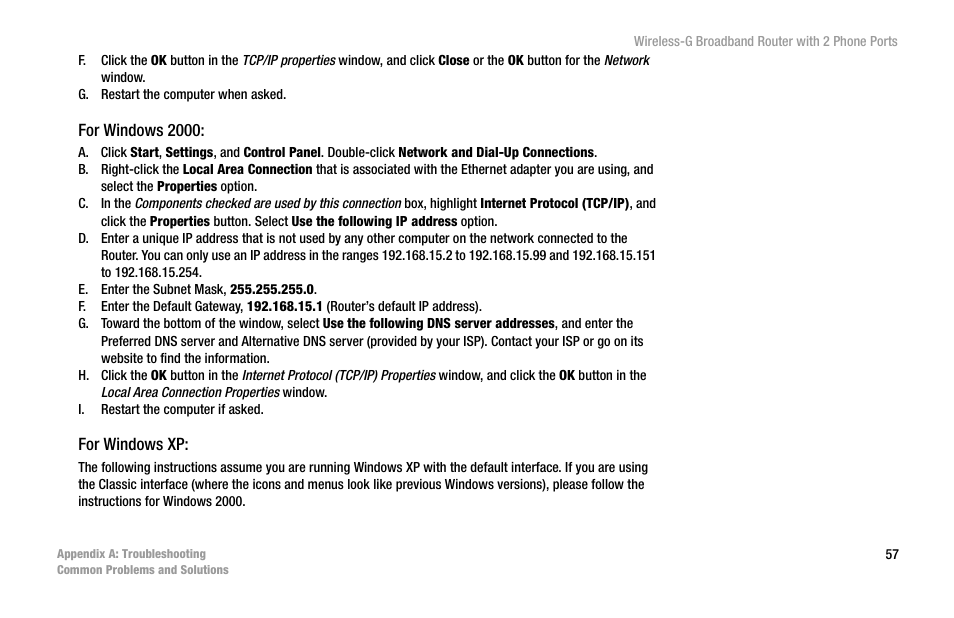 Cisco WIRELESS-G WRT54GP2 User Manual | Page 63 / 112