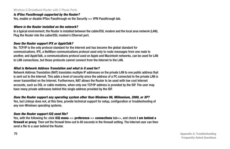 Cisco WIRELESS-G WRT54GP2 User Manual | Page 76 / 112