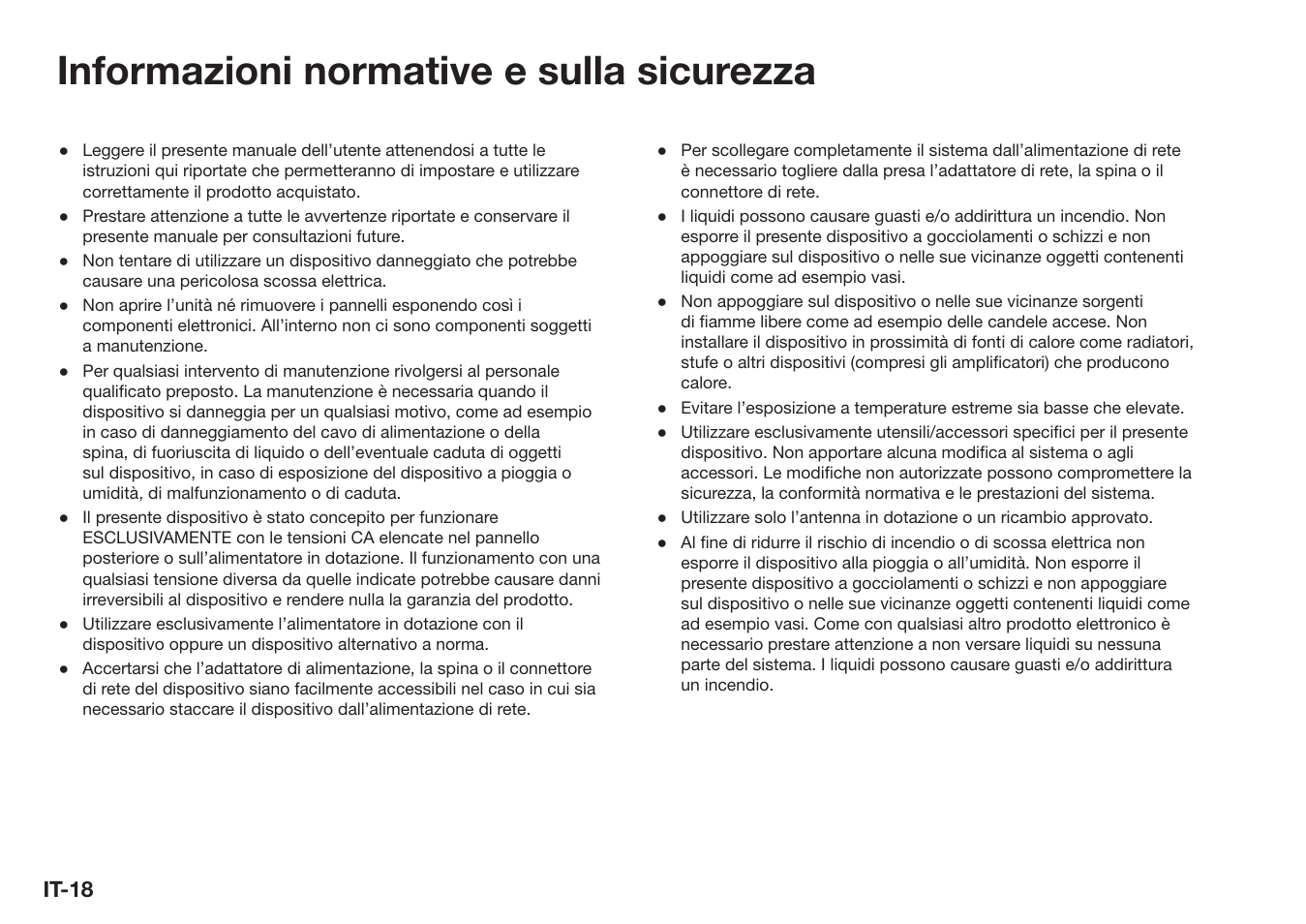 Informazioni normative e sulla sicurezza, It-18 | Ruark Audio R1 (mk3) User Manual | Page 118 / 160