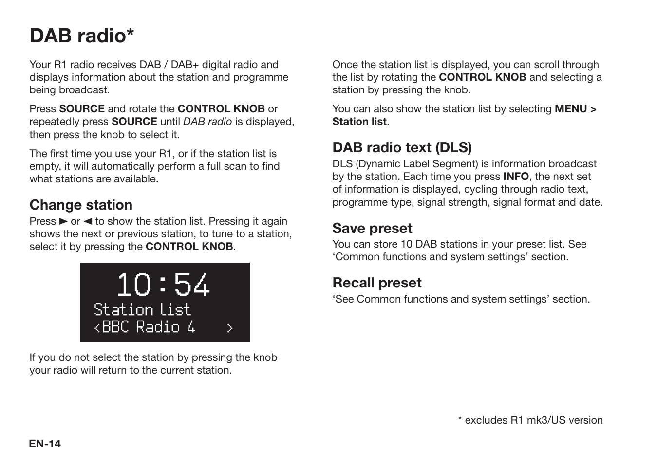 Dab radio | Ruark Audio R1 (mk3) User Manual | Page 14 / 160