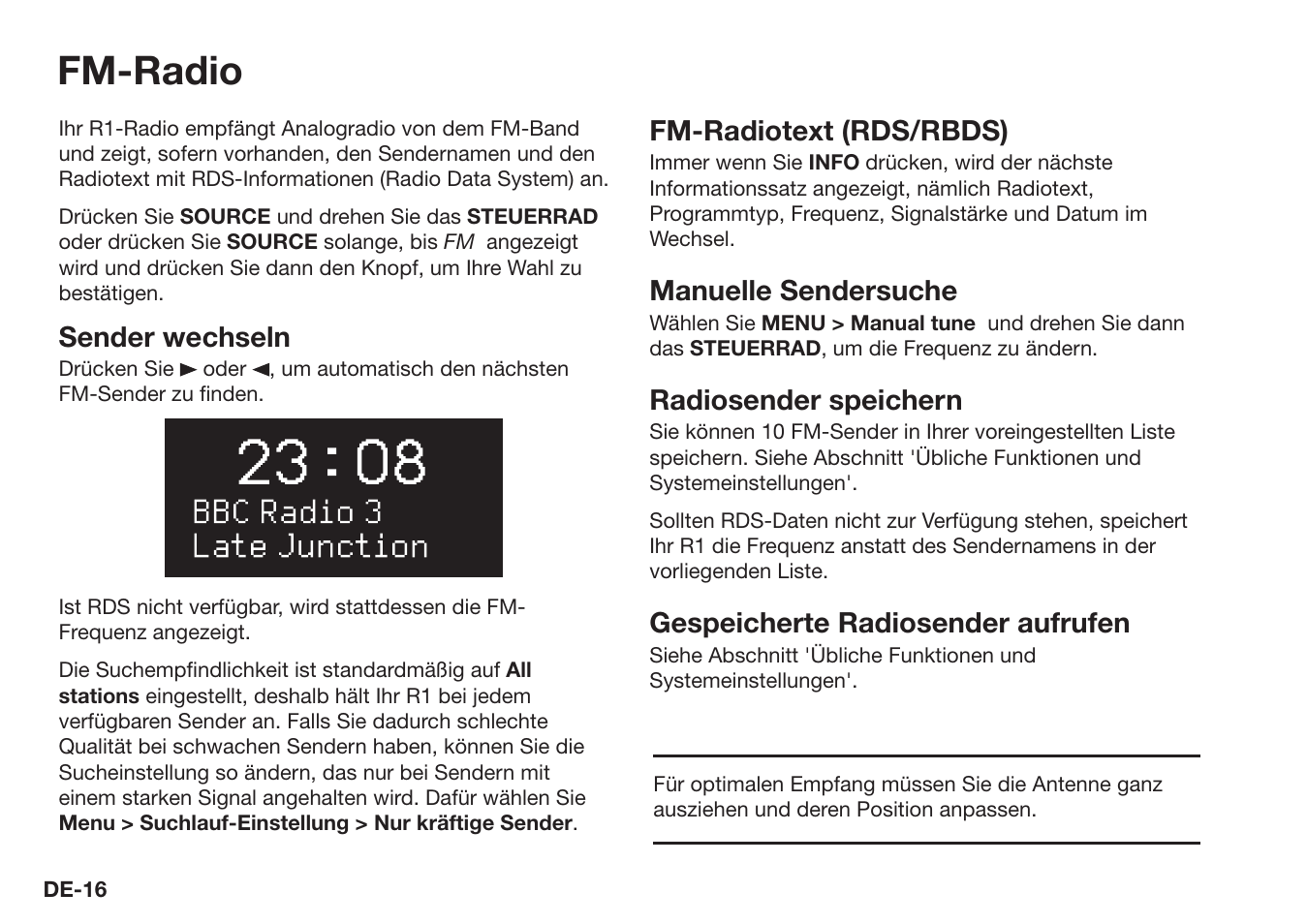 Fm-radio | Ruark Audio R1 (mk3) User Manual | Page 56 / 160