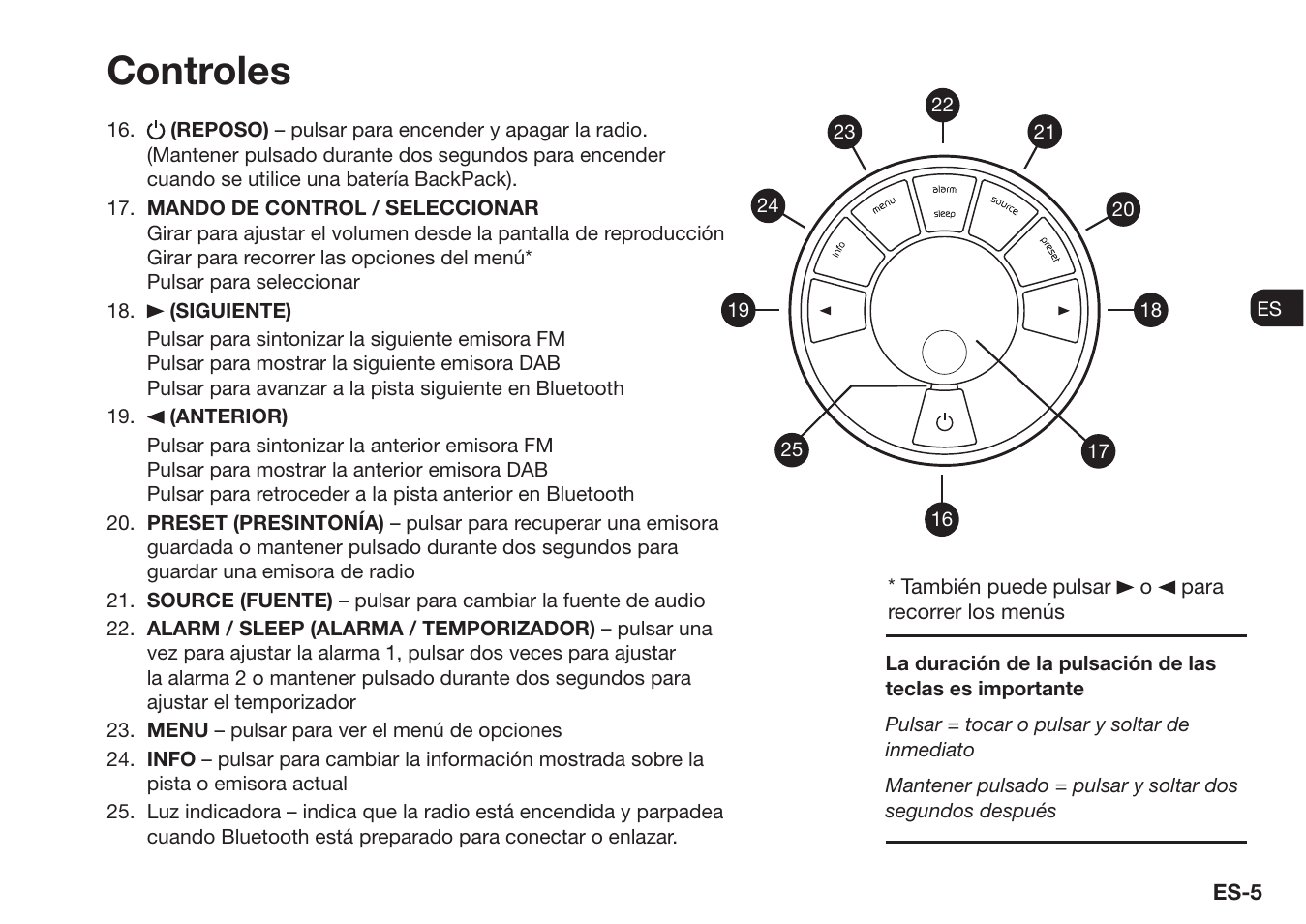 Controles | Ruark Audio R1 (mk3) User Manual | Page 65 / 160