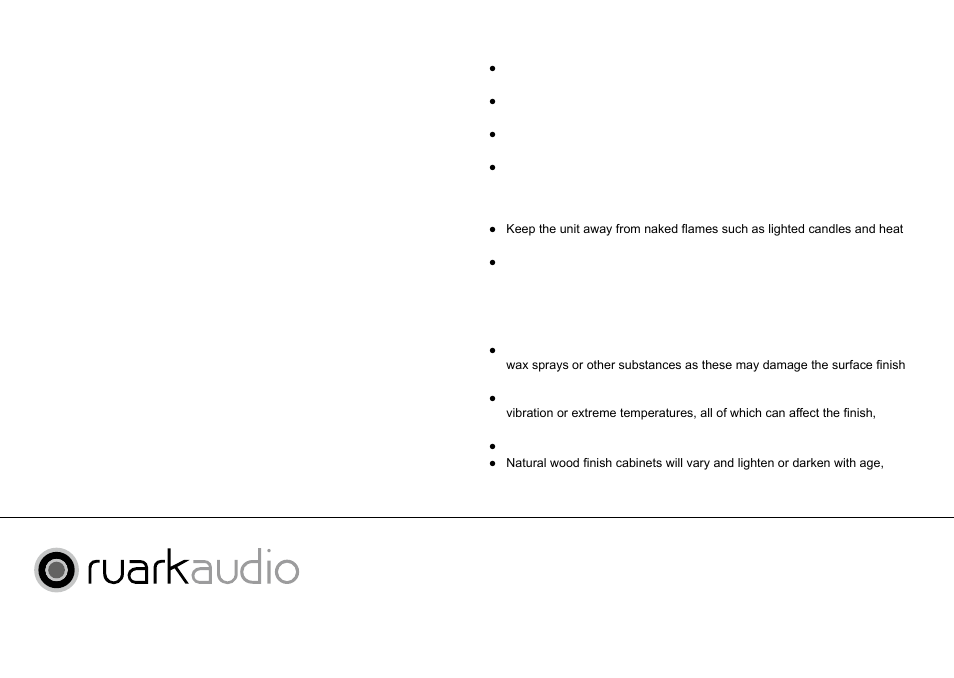 Guarantee information, Guarantee for overseas sales, Cautions | General care | Ruark Audio R1 (mk2) User Manual | Page 12 / 84