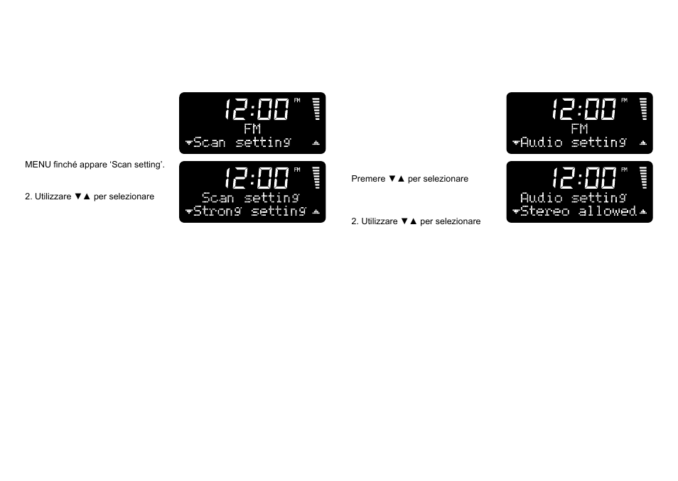 Impostazioni fm avanzate, Scan setting, Audio setting | Ruark Audio R1 (mk2) User Manual | Page 44 / 84