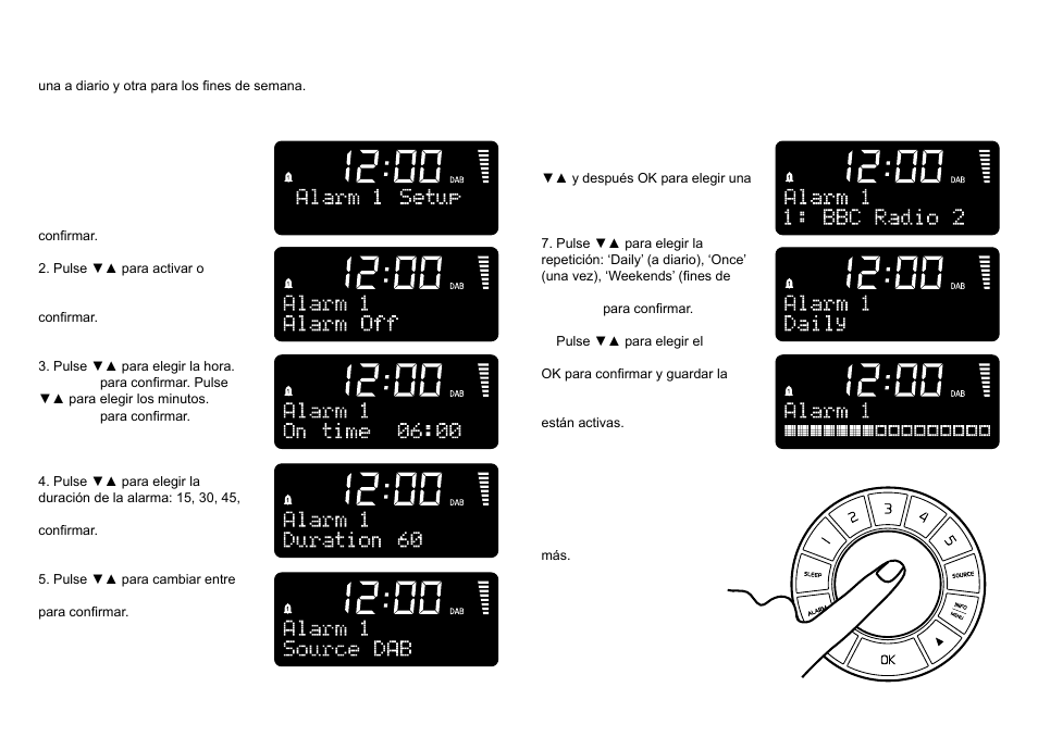 Alarma, Ajustar la alarma, Repetición de alarma | Cancelar la alarma | Ruark Audio R1 (mk2) User Manual | Page 54 / 84