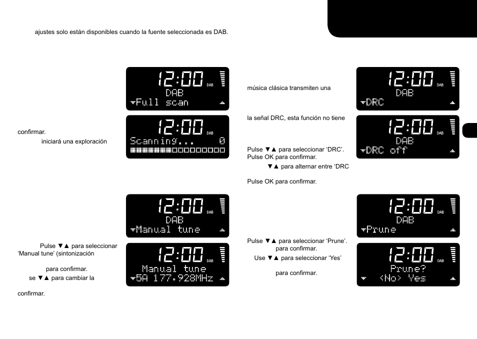 Ajustes dab avanzados, Exploración completa, Sintonización manual | Limpieza | Ruark Audio R1 (mk2) User Manual | Page 55 / 84