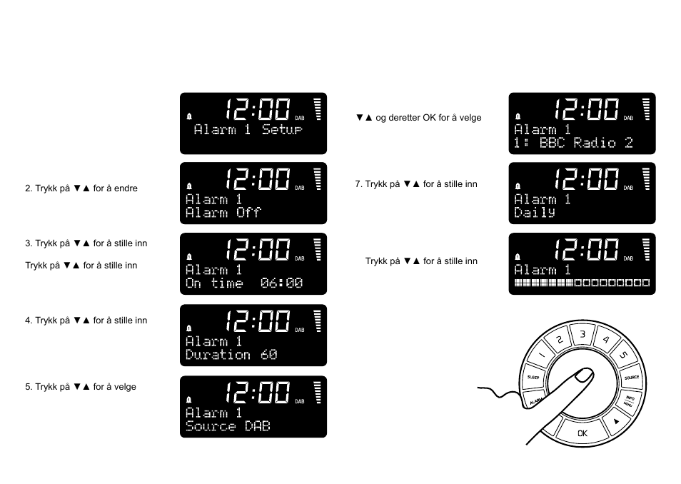 Alarm, Alarminnstilling, Slumre | Avbryt alarm | Ruark Audio R1 (mk2) User Manual | Page 66 / 84