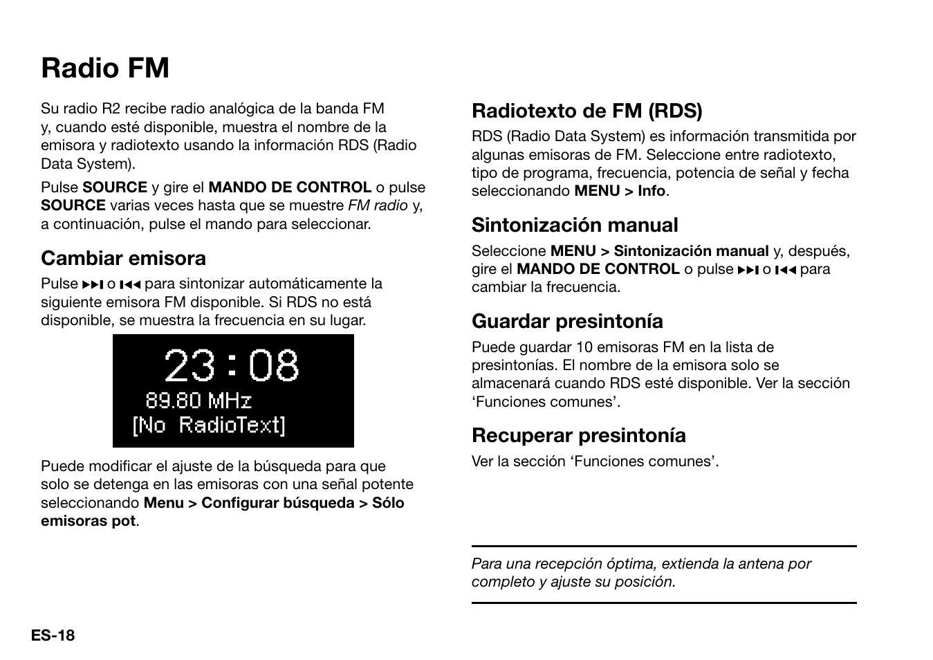 Radio fm | Ruark Audio R2 (mk3) User Manual | Page 114 / 256