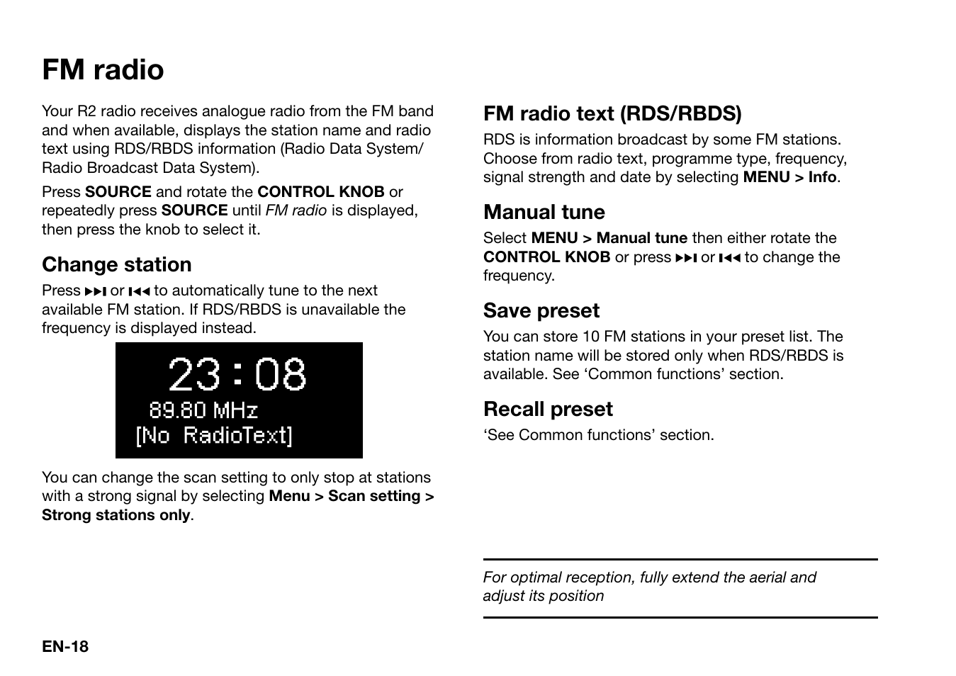 Fm radio | Ruark Audio R2 (mk3) User Manual | Page 18 / 256