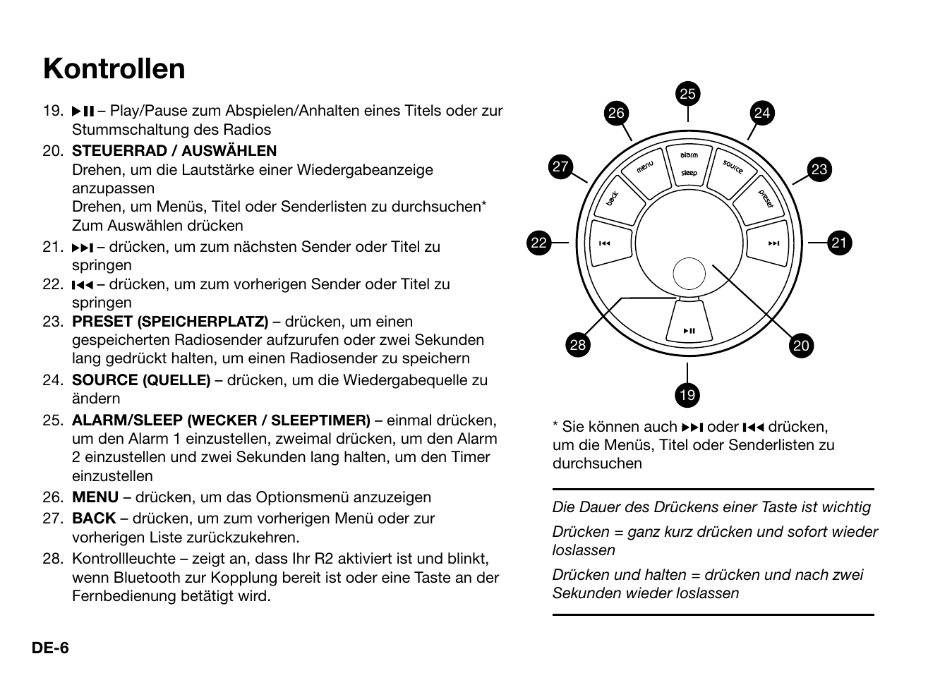 Kontrollen | Ruark Audio R2 (mk3) User Manual | Page 70 / 256