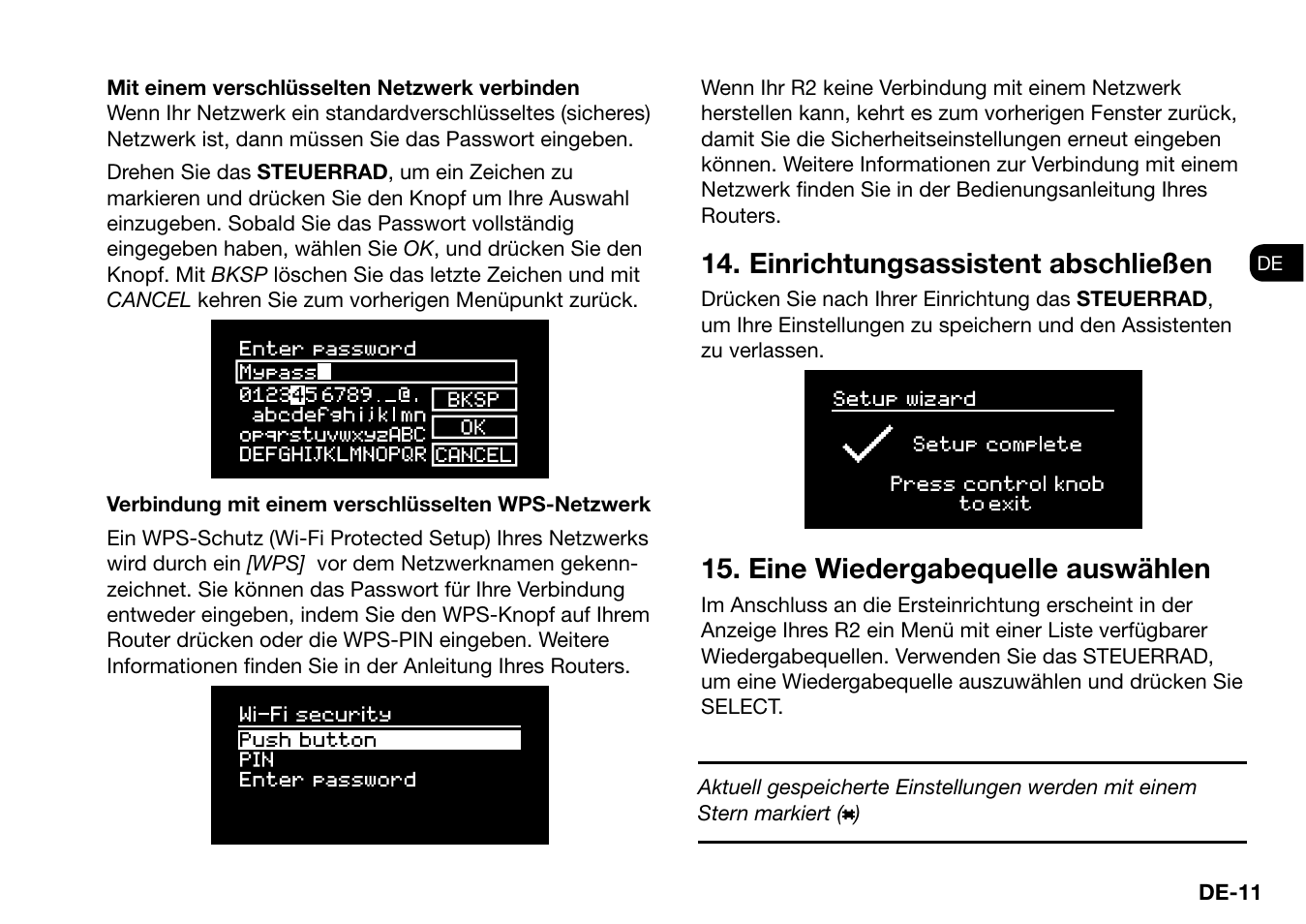 Einrichtungsassistent abschließen, Eine wiedergabequelle auswählen | Ruark Audio R2 (mk3) User Manual | Page 75 / 256