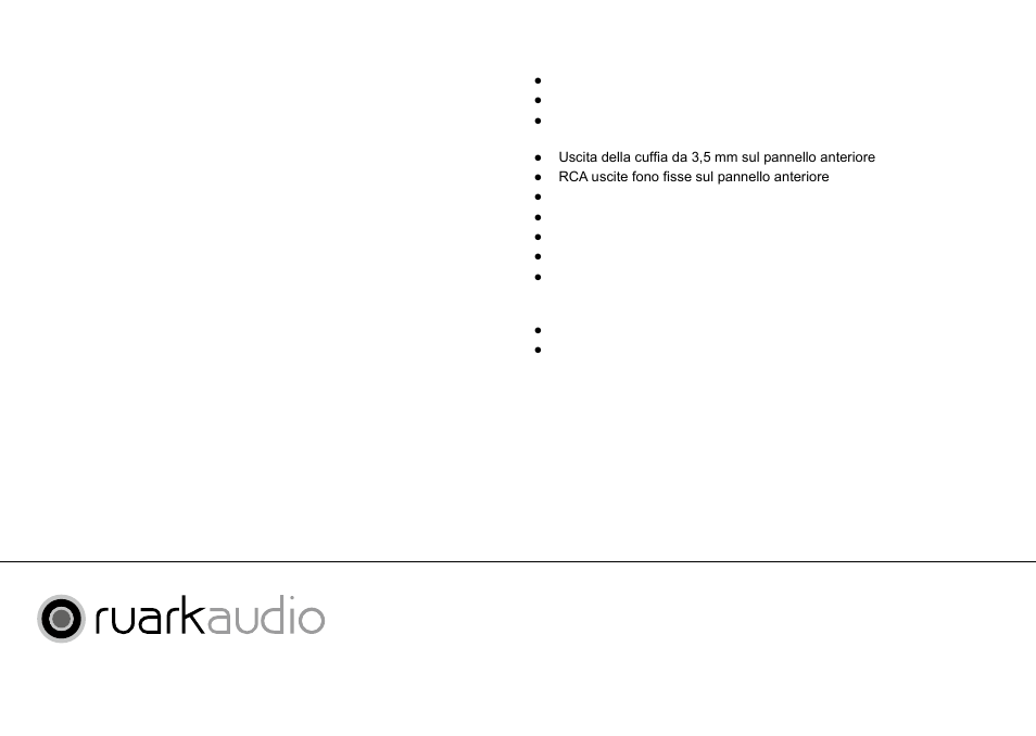 Informazioni sulla garanzia, Specifiche, Garanzia per vendite internazionali | Ruark Audio R2i (mk2) User Manual | Page 32 / 56
