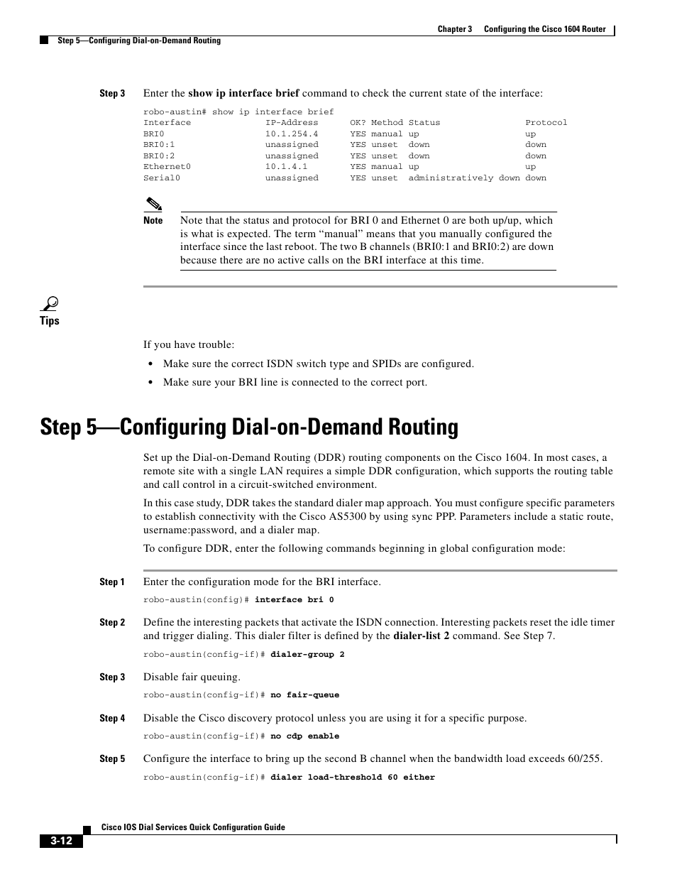 Step 5-configuring dial-on-demand routing, Step 5—configuring dial-on-demand routing | Cisco 1604 User Manual | Page 12 / 22