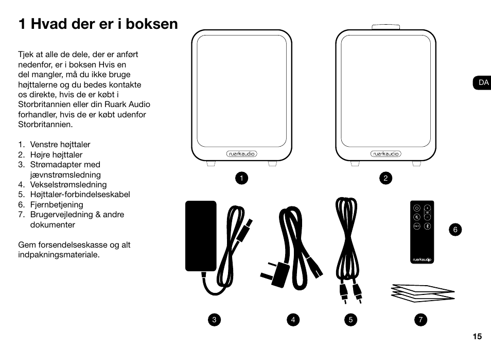 1 hvad der er i boksen | Ruark Audio MR1 User Manual | Page 15 / 96