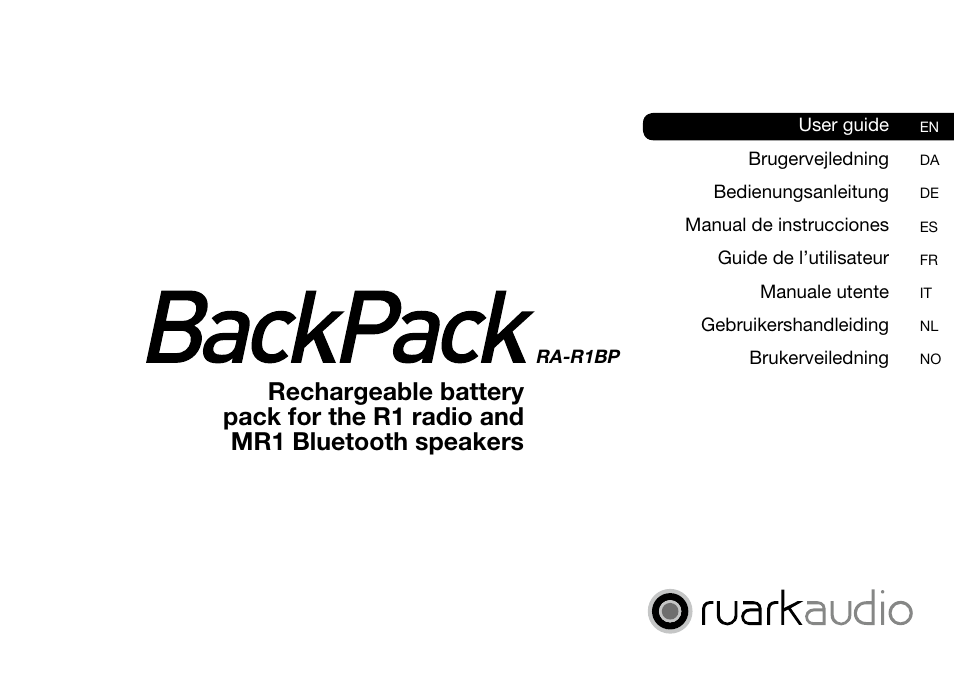 Ruark Audio BackPack User Manual | 32 pages