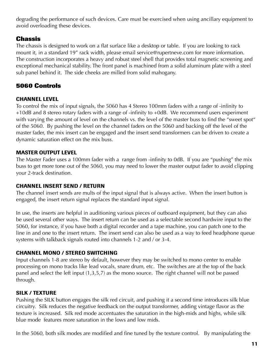 Rupert Neve 5060 Centerpiece: 24x2 Desktop Mixer User Manual | Page 11 / 16