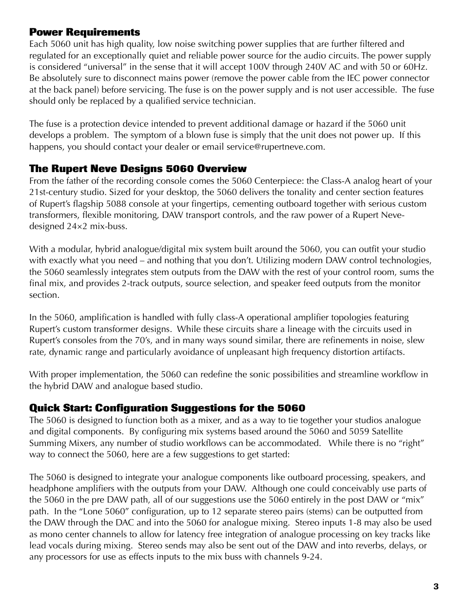 5060 block diagram | Rupert Neve 5060 Centerpiece: 24x2 Desktop Mixer User Manual | Page 3 / 16