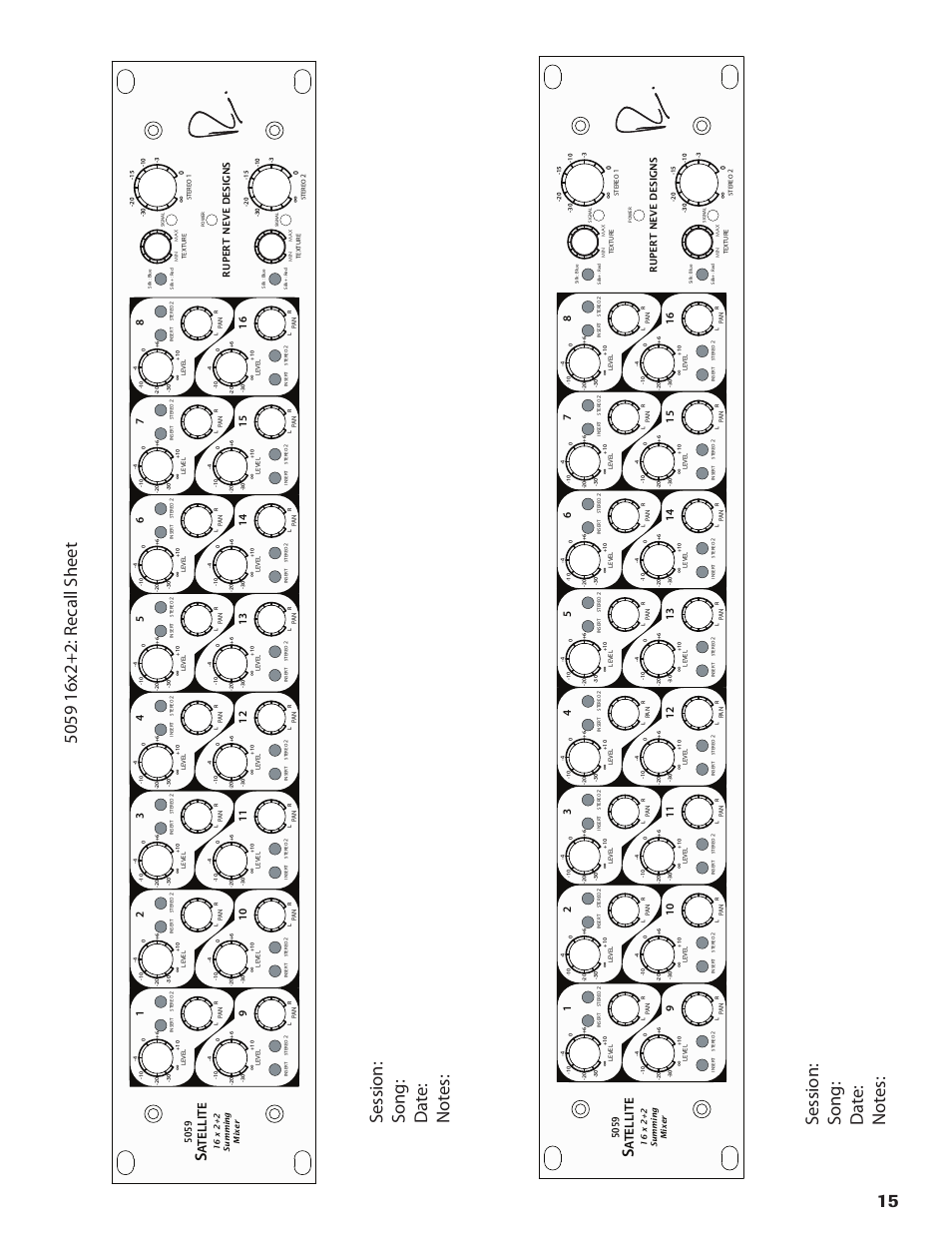 Atellite | Rupert Neve Satellite 5059 16x2+2 Mixer User Manual | Page 15 / 16