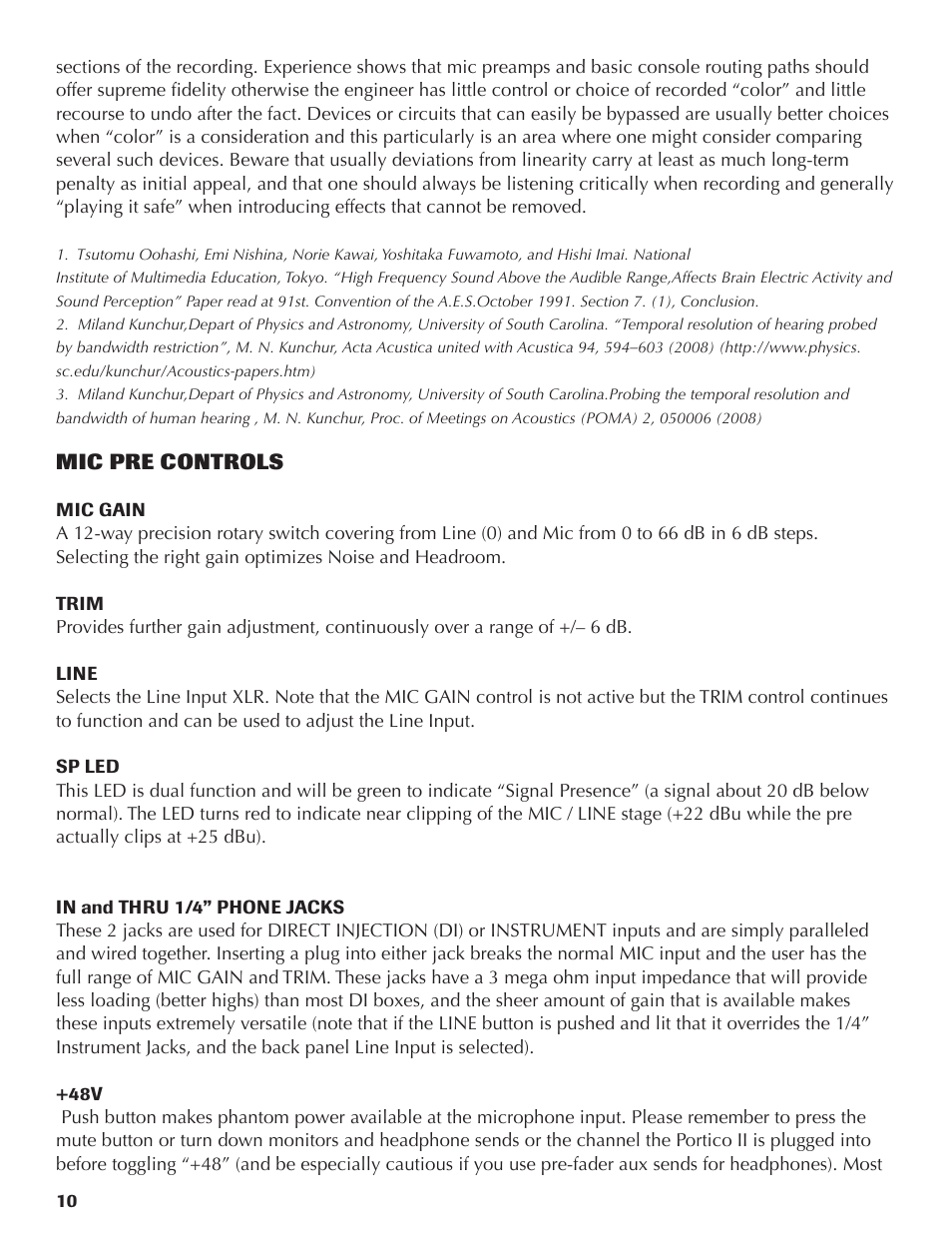 Rupert Neve Portico II - Channel User Manual | Page 10 / 22