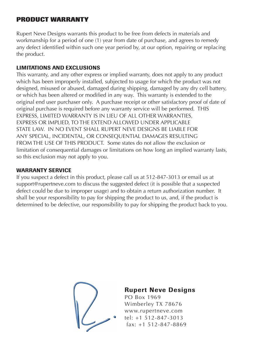 Rupert Neve Portico II - Channel User Manual | Page 22 / 22