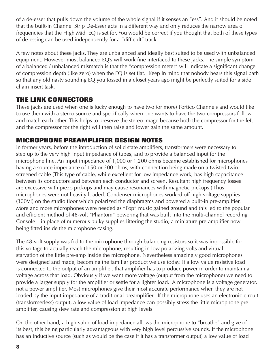 Rupert Neve Portico II - Channel User Manual | Page 8 / 22