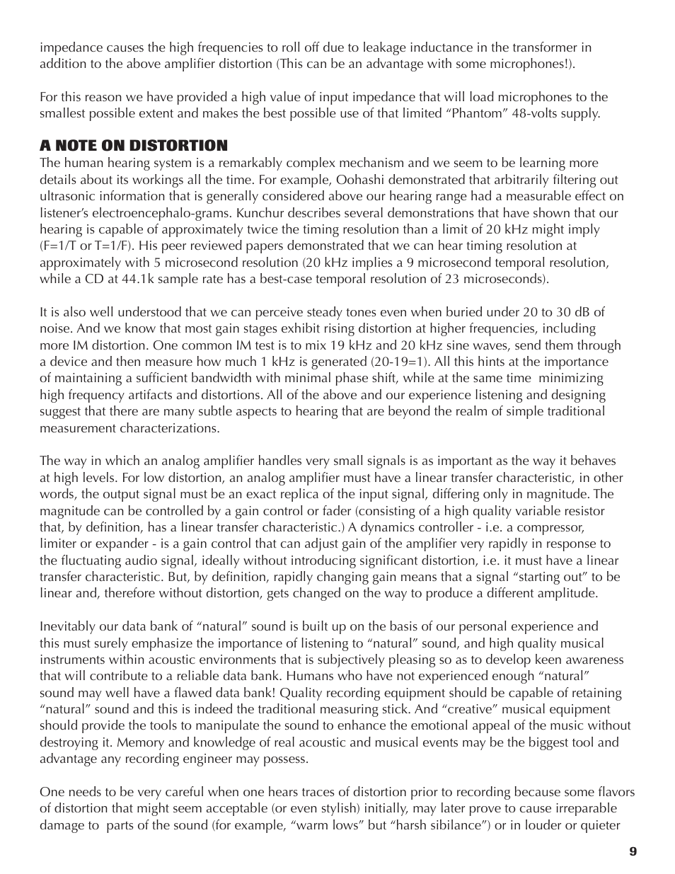 Rupert Neve Portico II - Channel User Manual | Page 9 / 22