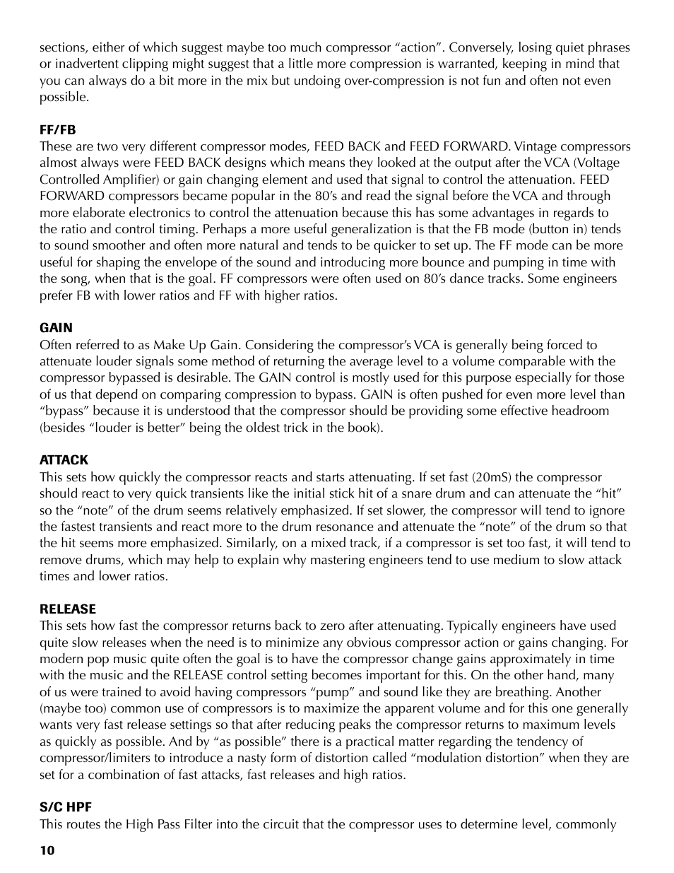 Rupert Neve Portico II - Master Buss Processor User Manual | Page 10 / 20