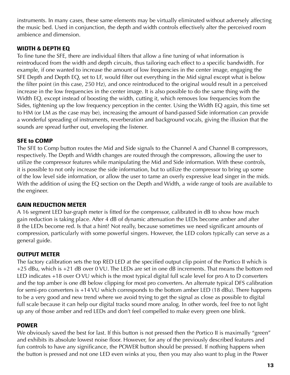 Rupert Neve Portico II - Master Buss Processor User Manual | Page 13 / 20