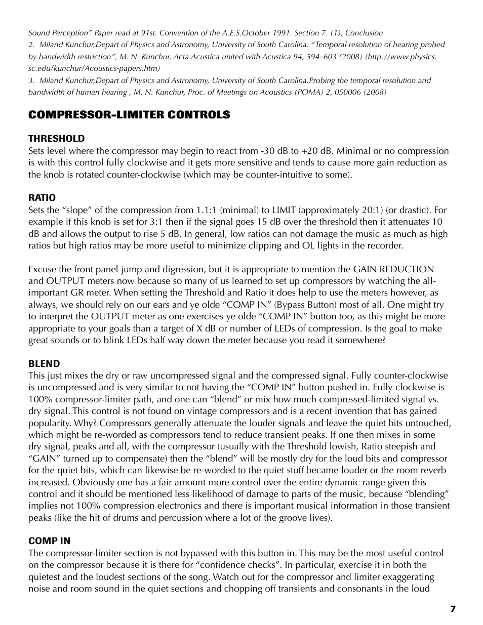 Rupert Neve Portico II - Master Buss Processor User Manual | Page 7 / 20