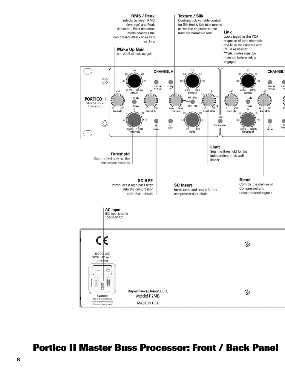 Rupert Neve Portico II - Master Buss Processor User Manual | Page 8 / 20
