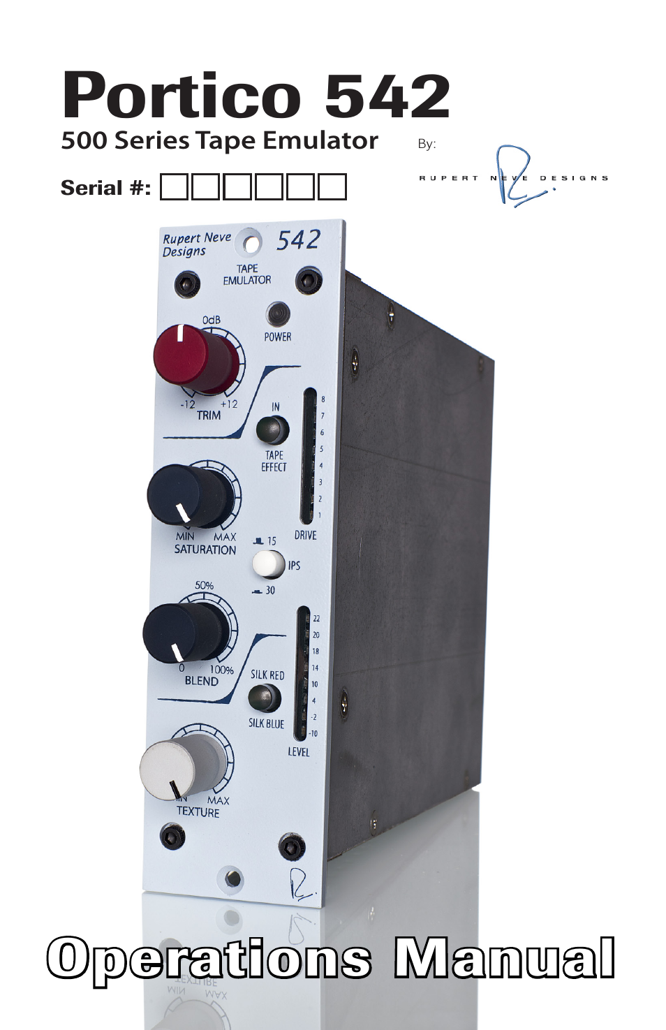 Rupert Neve Portico 542 - 500 Series Tape Emulator with Silk User Manual | 11 pages