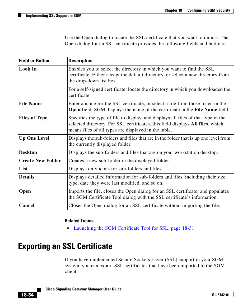Exporting an ssl certificate | Cisco OL-5742-01 User Manual | Page 34 / 42