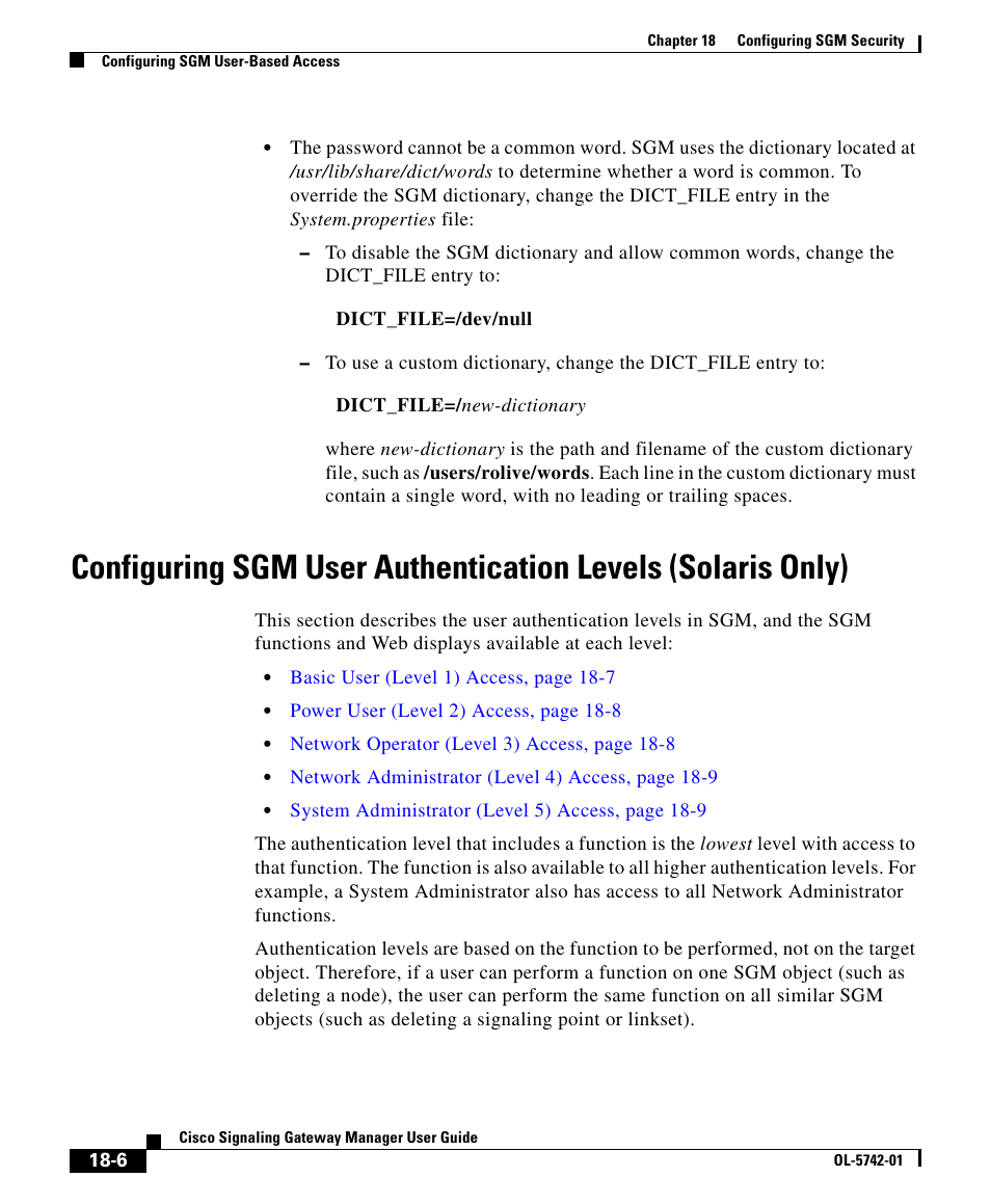 Configuring sgm user | Cisco OL-5742-01 User Manual | Page 6 / 42