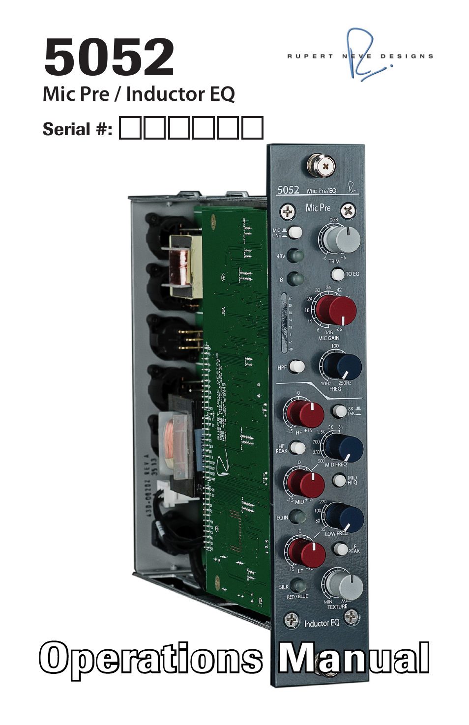 Rupert Neve Shelford 5052: Mic Pre / Inductor EQ User Manual | 16 pages