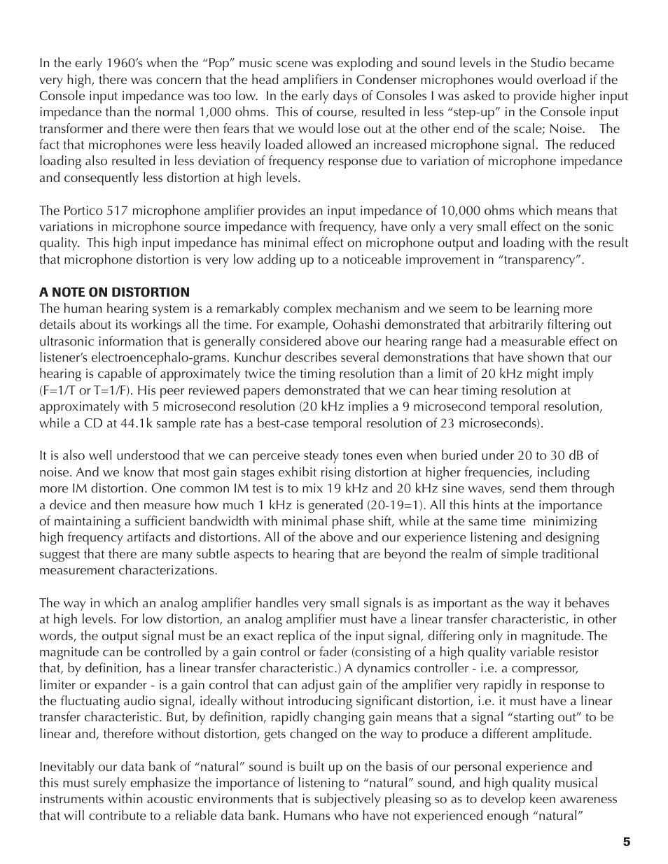 Rupert Neve 517 - 500 series DI/Pre/Comp User Manual | Page 5 / 11